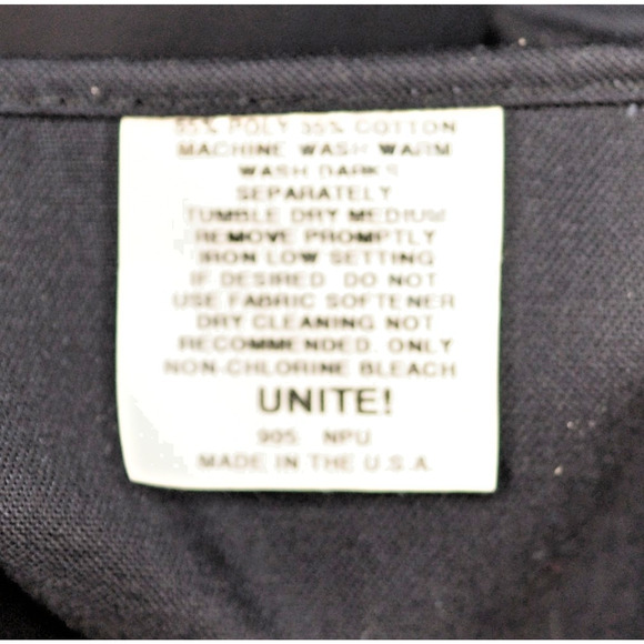 Elbeco 17.5-37 Long Sleeve Black Men's Shirt Uniform Poly Blend MADE IN USA NWOT - Picture 5 of 6